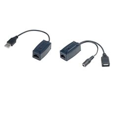 Удлинитель SC&T UE01 USB интерфейса по кабелю витой пары (CAT5 и выше), комплект приёмник+передатчик, поддерживает USB 1.1 Sct