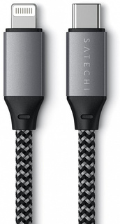 Кабель Satechi ST-TCL10M USB-C to Lightning MFI Cable 25 см. серый космос