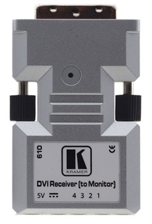 Комплект Kramer 610R/T 94-0000610 передатчик и приемник сигнала DVI по волоконно-оптическому кабелю, кабель 4LC, многомодовый, без HDCP, до 500м