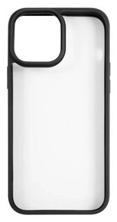 Чехол Usams US-BH771 УТ000028122 пластиковый, прозрачный для iPhone 13 Pro Max, с цветным силиконовым краем, черный (IP13PMJX01)