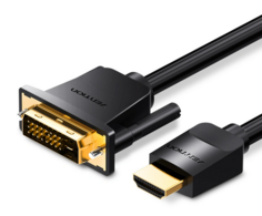 Кабель интерфейсный HDMI-HDMI Vention ABFBI 19M/DVI-D Dual link 25M - 3 м.
