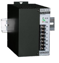 Блок питания OSNOVO PS-55360/I промышленный. DC55V, 6,5A (360W). Диапазон входных напряжений: AC100-240V. КПД: 83%. Регулировка выходного напряжения в