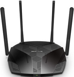 Роутер Mercusys MR1800X AX1800 Dual-Band Wi-Fi 6 Router, 4× Fixed External Antennas, 3× Gb LAN Ports, 1× Gb WAN Port