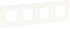 Рамка Schneider Electric NU280818 Unica Studio, белая/белая, 4-ная