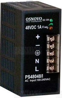 Блок питания OSNOVO PS-48048/I Промышленный . 1 выход: DC48V, 1A (48W). Диапазон входных напряжений: AC100-240V. КПД: 83%. Защита от короткого замыкан