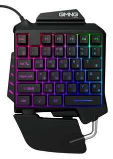 Клавиатура Oklick GMNG 703GK черная, 35 клавиш, USB for gamer LED (подставка для запястий)