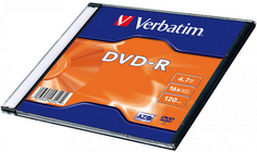 Диск DVD-R Verbatim 43547 4.7Gb 16x Slim case (20шт)