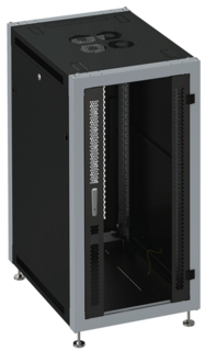 Шкаф напольный 19", 22U SYSMATRIX SL 6622.914 600x600x1100mm (ШхГхВ) передняя дверь стеклянная, задняя дверь двухстворчатая перфорированная, поворотна