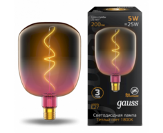 Лампа светодиодная Gauss 1010802105 LED Filament Flexible V140-DC Pink-Clear E27 5W 200lm 1800K 140*200mm 220 лм