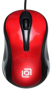 Мышь Oklick 385M черный/красный 1000dpi USB 3but