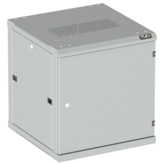 Шкаф настенный 19", 12U TLK TWC-126060-R-M-GY металлическая дверь, Ш600хВ636хГ600мм, 2 пары монтажных направляющих, серый