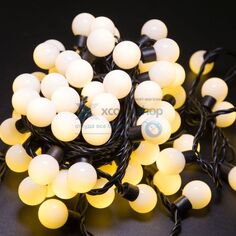 Гирлянда NEON-NIGHT 303-516 мультиколор шарики Ø23мм, 10м, черный ПВХ, 80 диодов, цвет теплый белый