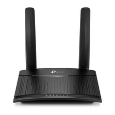 Роутер TP-LINK TL-MR100 Wi-Fi, встроенный 4G LTE cat4 модем, 150/50 Мбит/с, 1 порт WAN/LAN 100 Мбит/с с автоопределением, 2 съемные LTE антенны