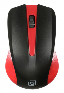Мышь Oklick 485MW 997828 черный/красный оптическая (1000dpi) беспроводная USB для ноутбука (3but)