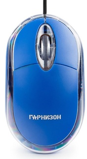 Мышь Garnizon GM-100B синяя, USB, чип-Х, 1000dpi, 2 кнопки+колесо/кнопка Гарнизон