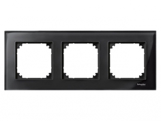 Рамка Schneider Electric MTN404303 Merten M-Elegance 3-я, IP20 (стекло черное кальцит)