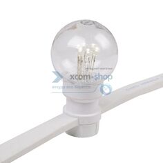 Гирлянда NEON-NIGHT 331-305 LED Galaxy Bulb String 10м, белый каучук, 30 ламп*6 LED БЕЛЫЕ, влагостойкая IP65