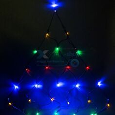 Гирлянда NEON-NIGHT 215-009 сеть 2х2х1.5м, свечение с динамикой, черный ПВХ, 136LED, 230 В, цвет:мультиколорколор