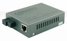 Медиа-конвертер OSNOVO OMC-1000-11S5b оптический, Gigabit Ethernet для передачи Ethernet по одному волокну одномодового оптического кабеля до 20км (по