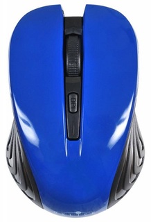 Мышь Wireless Oklick 545MW черная/синяя, 1600dpi, USB, 4 кнопки