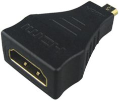 Переходник LAZSO APHH10/DA HDMI штекер(D)/ HDMI розетка(А), 19pin, позолоченные контакты.