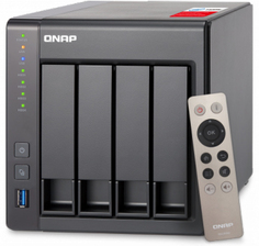 Сетевой RAID-накопитель QNAP TS-451+-2G 4 отсека для HDD, HDMI-порт. Intel Celeron J1900 2,0 ГГц, 2ГБ