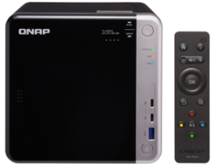 Сетевой накопитель QNAP TS-453BT3-8G 4 отсека для HDD, Intel Celeron J3455 1,5 ГГц (разгон до 2,3 ГГц), DDR3L объемом 8 ГБ, QM2, Thunderbolt 3 (40 Гби