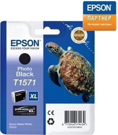 Картридж Epson C13T15714010 для принтера Stylus Photo R3000 чёрный