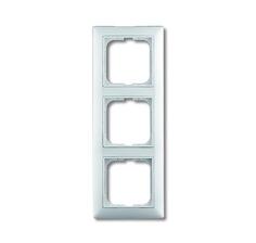 Рамка ABB 1725-0-1481 BASIC 55 3 поста, с декоративной вставкой, IP20 (белая)