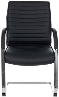 Кресло офисное Бюрократ T-8010N-LOW-V/BLACK черный, искусственная кожа, кратно 2 шт