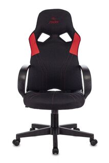 Кресло игровое Бюрократ ZOMBIE RUNNER RED цвет черный/красный, искусст.кожа/ткань, крестовина пластик