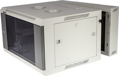 Шкаф настенный 19", 12U TWT TWT-CBW3G-12U-6x6-GY 3-секционный,600x600, стеклянная дверь, 1 ЧАСТЬ