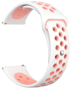 Ремешок на руку Lyambda ALIOTH DS-GS-03-22-PK силиконовый для часов 22 mm white/pink