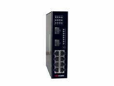 Коммутатор PoE HIKVISION DS-3T0310P неуправляемый, 8хRJ45 100M RJ45 PoE/2хUplink 1000М SFP порта, 802.3af/at, бюджет PoE?240Вт, (блок писания не входи