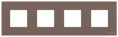 Рамка ABB 2CLA227400N3701 4-я 2+2+2+2 мод cтекло кофейное