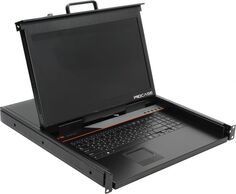 Консоль KVM Procase E1701HD однорельсовая, 1 порт, LCD 17, single rail console, LCD D-Sub, USB, разрешение HD