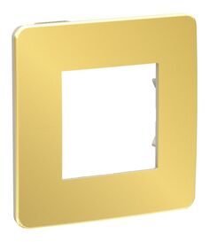 Рамка Schneider Electric NU280260 1-ная золото/бежевая