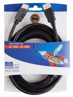 Шнур Rexant 06-3102 HDMI-HDMI, 3 м, Gold с ферритами