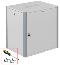 Шкаф настенный 19", 15U SYSMATRIX WP 6315.720 600x350x720mm (ШхГхВ) дверь металл, серый (RAL 7035/RAL7000)