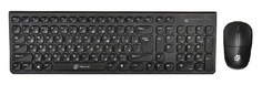 Клавиатура и мышь Oklick 220M 1062000 клав:черный мышь:черный USB беспроводная slim Multimedia