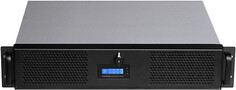 Корпус серверный 2U Procase GM238D-B-0 дверца, черный, панель управления, без блока питания, глубина 380мм, MB 9.6"x9.6"
