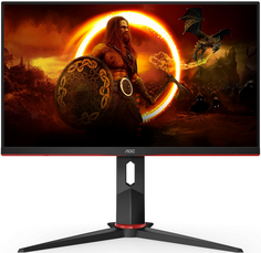 Монитор 23,8" AOC 24G2SU 1920x1080 165Hz VA LED 16:9 4ms VGA 2*HDMI DP 4*USB3.2 80M:1 178/178 350cd 3000:1 Tilt HAS Pivot Swivel black/red