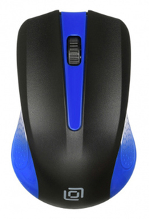 Мышь Oklick 485MW 997826 черный/синий оптическая (1000dpi) беспроводная USB для ноутбука (3but)