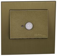 Светильник Zamel 11-222-41 NAVI Золото/Хол.бел. в монт.коробку, 230V AC с датчиком движения