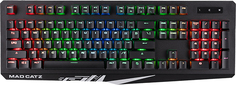 Клавиатура Mad Catz S.T.R.I.K.E. 4 KS13MMRUBL000-0 черная, игроваяя, Cherry red switch, RGB подсветка, аллюминиевая рама, USB