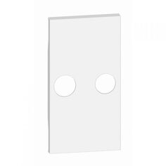 Панель лицевая BTicino KW25M2 LIVING NOW для TV розеток с 2 отверстиями, 2 модуля, цвет белый