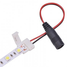 Коннектор Lamper 144-104 питания с джеком для одноцветных светодиодных лент с влагозащитой шириной 10 мм