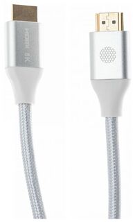 Кабель аудио-видео Cactus CS-HDMI.2.1-1.8 HDMI(m)/HDMI(m), 1.8м, позолоченные контакты, серебристый