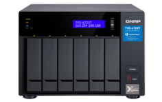 Сетевой накопитель QNAP TVS-672XT-i3-8G 6 отсеков 3,5"/2,5", 2хM.2, 10 GbE BASE-T, 2хThunderbolt 3. i3-8100T 3,1 ГГц, 8 ГБ DDR4