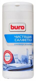 Туба Buro BU-Tmix с чистящими салфетками, универсальные, 65 влажных и 65 сухих